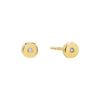  Diamond Circle Stud Earring 14K - Adina Eden's Jewels