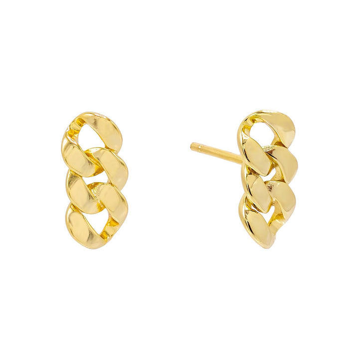 Gold Chain Stud Earring - Adina Eden's Jewels