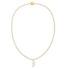 Gold Dangling CZ Tennis Necklace - Adina Eden's Jewels