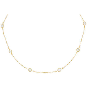 Gold Diamond By The Yard Choker - Adina Eden's Jewels