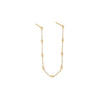 14K Gold / Single Diamond By The Yard Double Chain Stud Earring 14K - Adina Eden's Jewels