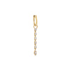 14K Gold / Single Diamond Thin Drop Huggie Earring 14K - Adina Eden's Jewels