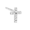 14K White Gold Diamond Mini Cross Stud Earring 14K - Adina Eden's Jewels