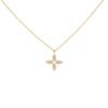 14K Gold Diamond 4 Petal Flower Necklace 14K - Adina Eden's Jewels