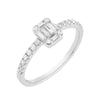 18K White Gold / 6 Diamond Baguette Stone Ring 18K - Adina Eden's Jewels