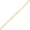 14K Gold Diamond Bar Link Bracelet 14K - Adina Eden's Jewels