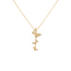 14K Gold Diamond Butterflies Necklace 14K - Adina Eden's Jewels