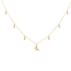 14K Gold Diamond Butterfly X Teardrop Necklace 14K - Adina Eden's Jewels