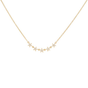 14K Gold Diamond Mini Stars Necklace 14K - Adina Eden's Jewels