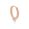  Diamond Opal Spike Huggie Earring 14K - Adina Eden's Jewels