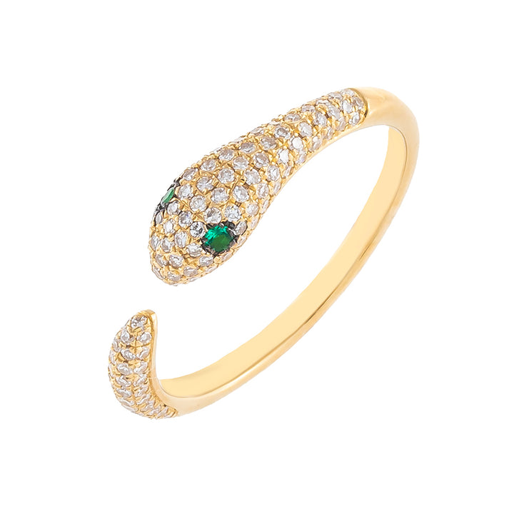 14K Gold / 6.5 Diamond Snake Claw Ring 14K - Adina Eden's Jewels