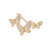  Diamond Triple Butterfly Stud Earring 14K - Adina Eden's Jewels
