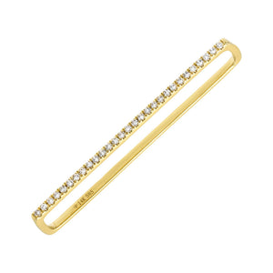 14K Gold Diamond Cartilage Bar Ear Cuff 14K - Adina Eden's Jewels