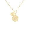 Gold Double Coin Chain Necklace - Adina Eden's Jewels