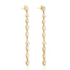 Gold Multishape CZ Drop Stud Earring - Adina Eden's Jewels
