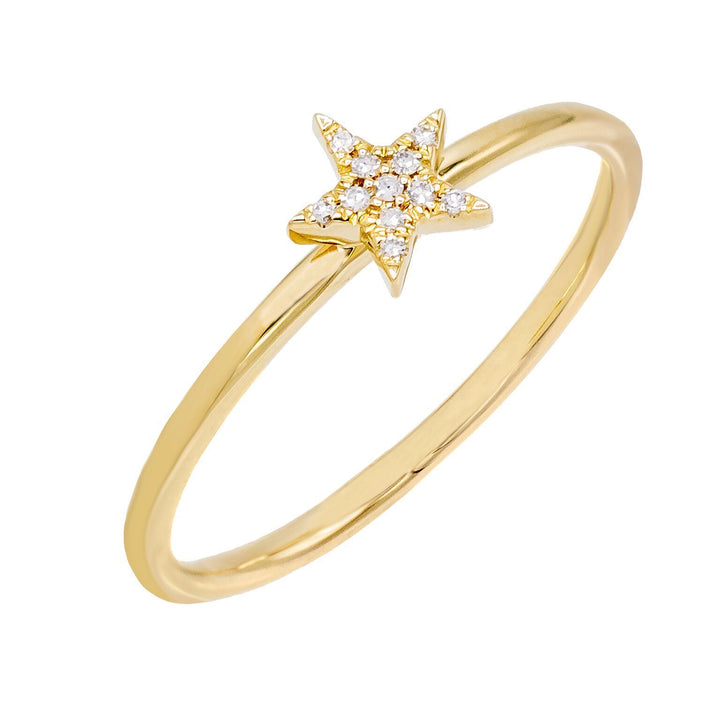 14K Gold / 6.5 Diamond Star Ring 14K - Adina Eden's Jewels