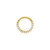 14K Gold CZ Cartilage Huggie Earring 14K - Adina Eden's Jewels