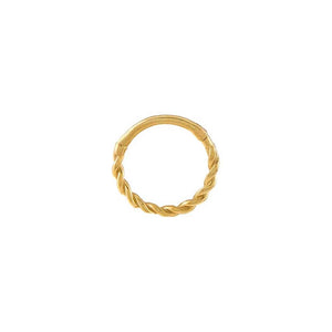 14K Gold Twisted Cartilage Huggie Earring 14K - Adina Eden's Jewels
