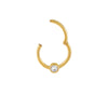  Bezel CZ Cartilage Huggie Earring 14K - Adina Eden's Jewels