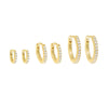 Gold Triple Pavé Huggie Earring Combo Set - Adina Eden's Jewels
