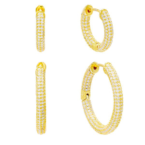 Gold Combo Set Hoop Earring - Adina Eden's Jewels