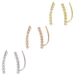Combo Mini Bezel Ear Climber Trio Combo Set - Adina Eden's Jewels