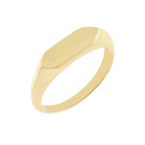 Gold / 7 Engraved Signet Ring - Adina Eden's Jewels