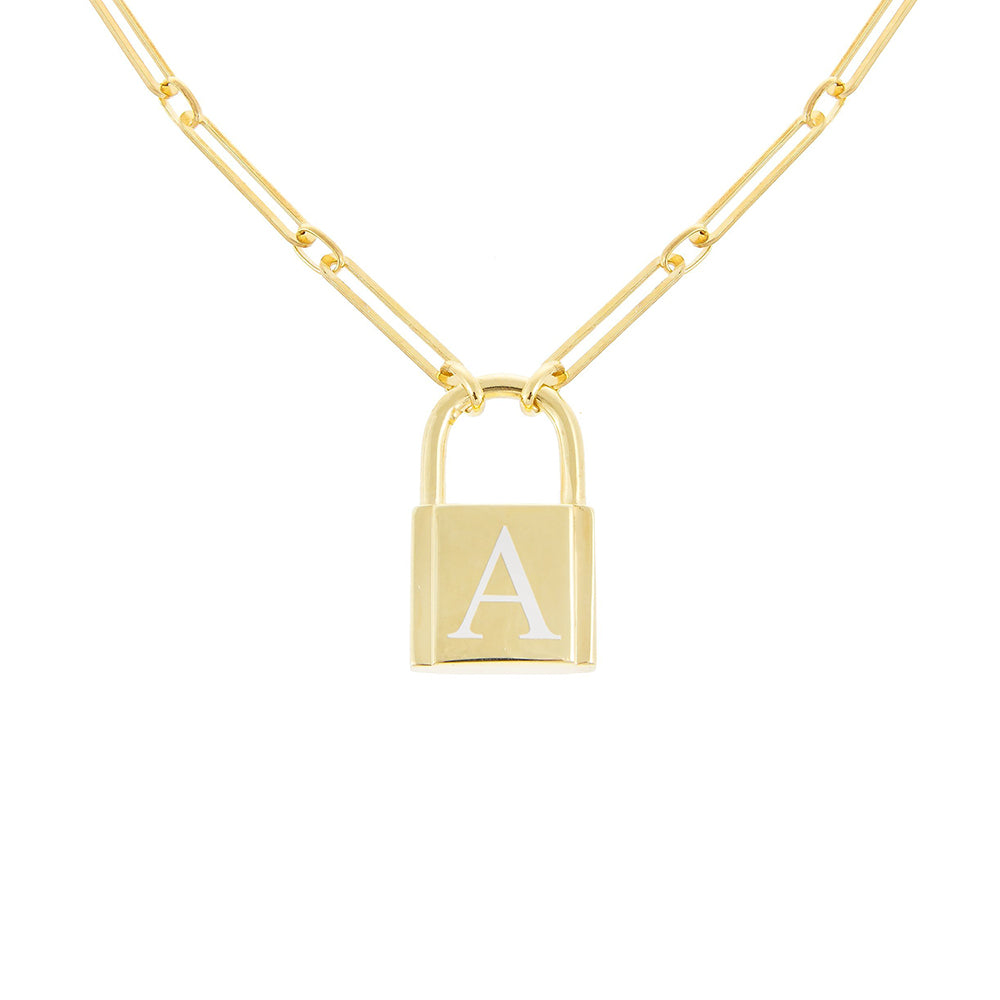 Adina's jewels lock necklace on sale