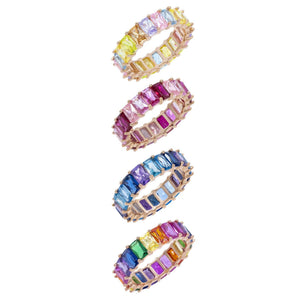Combo / 6 Omega Colored Eternity Band Combo Set - Adina Eden's Jewels
