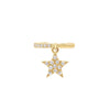 14K Gold Diamond Star Dangle Ear Cuff 14K - Adina Eden's Jewels