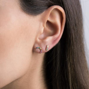  Rainbow Stud Earring 14K - Adina Eden's Jewels