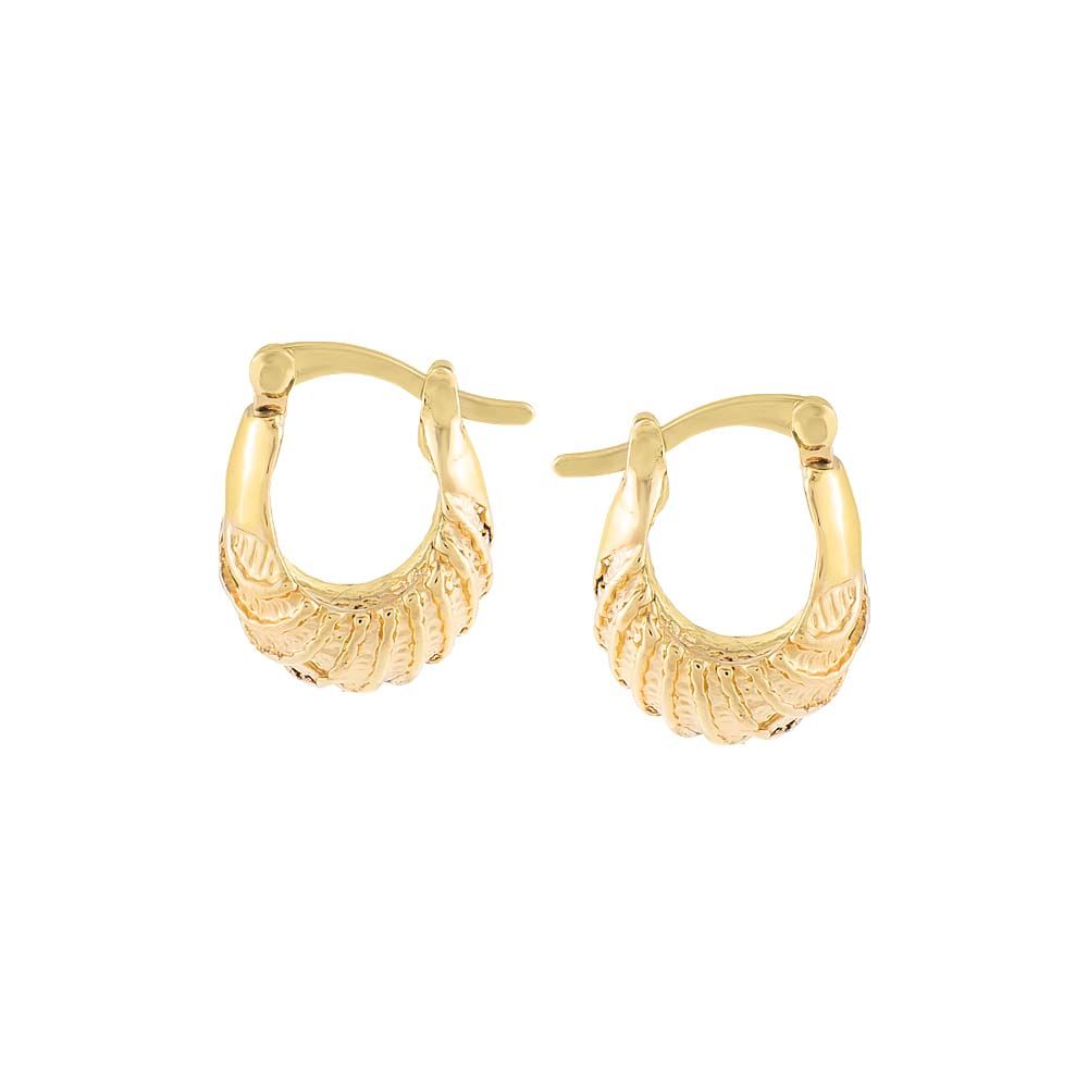 Gold Chunky Tidal Hoop Earrings - Adina Eden's Jewels
