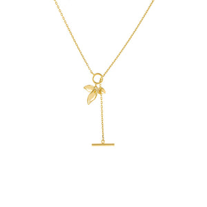 Gold Flower Toggle Lariat - Adina Eden's Jewels