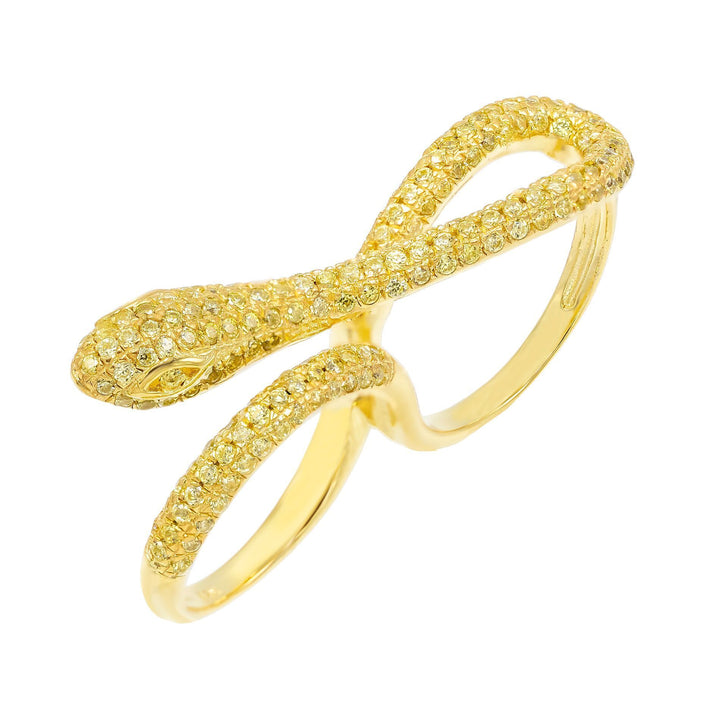 Gold / 5 Snake Double Ring - Adina Eden's Jewels