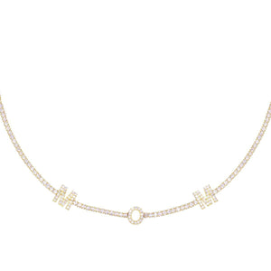 Gold Mom Tennis Choker - Adina Eden's Jewels