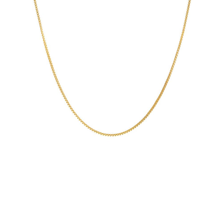 Gold / 16" Box Chain Necklace - Adina Eden's Jewels