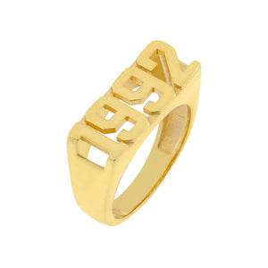 Gold / 8 Men's Year Ring - Adina Eden's Jewels