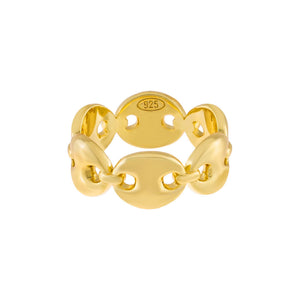  Large Puff Mariner Link Ring - Adina Eden's Jewels