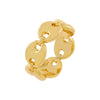 Gold / 6 Large Puff Mariner Link Ring - Adina Eden's Jewels