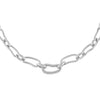  Pavé X Solid Waved Link Necklace - Adina Eden's Jewels