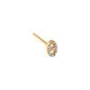 14K Gold / Single Diamond Mini Mariner Stud Earring 14K - Adina Eden's Jewels
