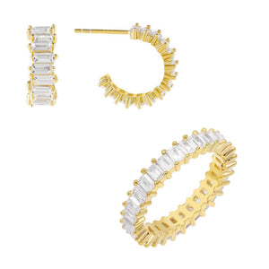 Gold / 5 The Mini Baguettes Holiday Gift Combo Set - Adina Eden's Jewels