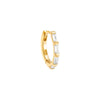 Gold / Single Mini Multi Baguette Huggie Earring - Adina Eden's Jewels