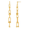 14K Gold U Chain Drop Stud Earring 14K - Adina Eden's Jewels