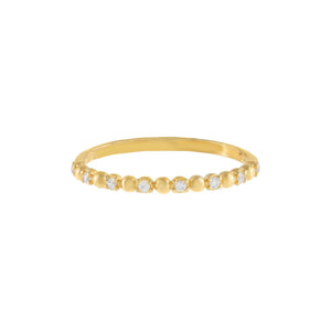 CZ X Beaded Ring - Adina Eden's Jewels