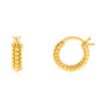 Gold Multi Bead Huggie Earring - Adina Eden's Jewels