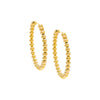 Gold Solid Beaded Hoop Earring - Adina Eden's Jewels