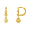 Gold Multi Ball Charm Huggie Earring - Adina Eden's Jewels