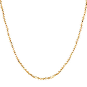 Gold / 3MM Beaded Ball Necklace - Adina Eden's Jewels
