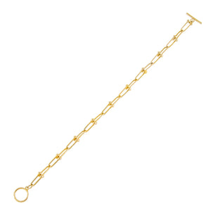 Gold U Chain Toggle Bracelet - Adina Eden's Jewels